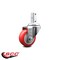 Service Caster 3.5 Inch Red Polyurethane Wheel Swivel 3/4 Inch Square Stem Caster SCC SCC-SQ20S3514-PPUB-RED-34 - alternate 2